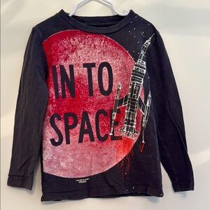 Boys JCrew Crewcuts Glow in the Dark LS Tee Size 4/5.